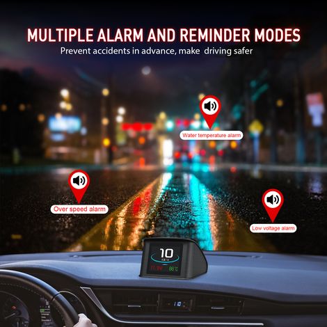 Affichage tête haute intelligent, affichage numérique de voiture de compteur de vitesse OBDII de 2,2 pouces avec affichage de la vitesse, de la distance, du temps et plus encore (1/5)