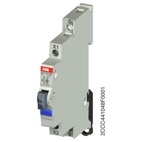 Bouton Poussoir lumineux 1F Bleu 110-220V AC E217-16-10G220 2CCA703169R0001 ABB 703169 (1/2)