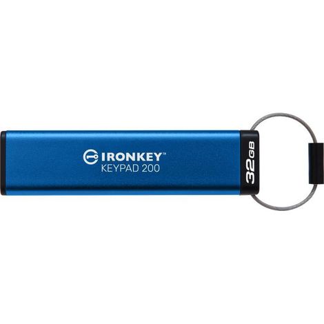 KINGSTON 32 GB IronKey Keypad 200, FIPS 140-3 Lvl 3 (ausstehend) AES-256-verschlüsselt (1/5)
