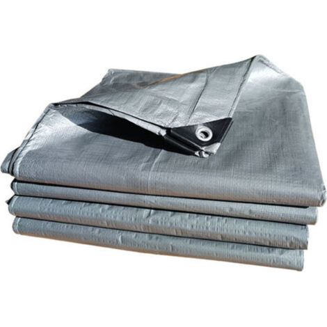 Bâche de protection multifonctionnelle argentée, imperméable et résistante aux UV, 2 m × 3 m, pour extérieur, jardin, chantier ou stockage
