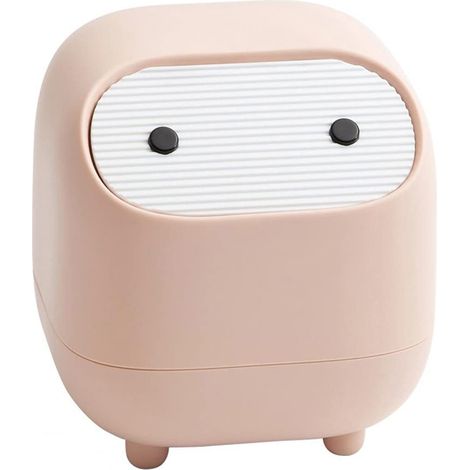 Jelly Table Poubelle Avec Couvercle, Mini Poubelle De Table Poubelles Cosmétiques Poubelle, Dessins Animés Mignons Poubelle Pour Cuisine Salle De Bains Bureau Bureau Lit Anti-Odeur (1/5)