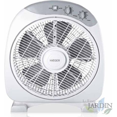 Ventilador de Suelo HAEGER, 30,5 cm, 40W, 3 Velocidades Ventilador Potente Aire Acondicionado Portátil
