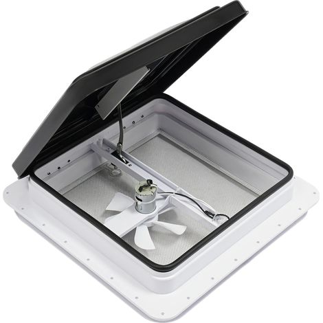 Ventilador de techo, plástico resistente, fácil instalación, blanco y negro. (1/2)