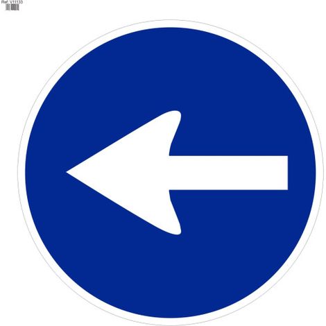 Señal Vial de Bolsa Sentido Obligatorio Izquierda 700 x 700 mm