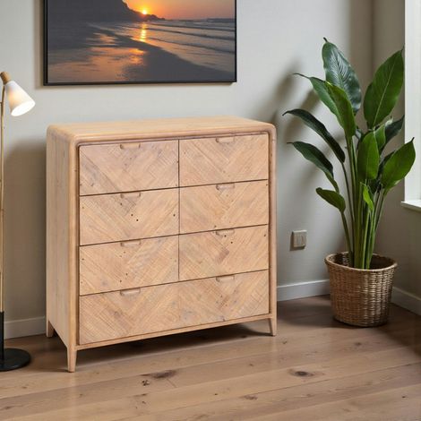 Commode 7 tiroirs en bois recyclé KEARNEY (1/3)