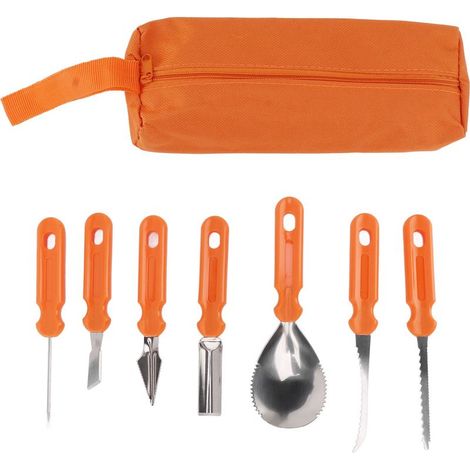 Kit de sculpture de citrouille Halloween, outil de découpe de potiron pour enfants et adultes, décoration d'Halloween (1/5)