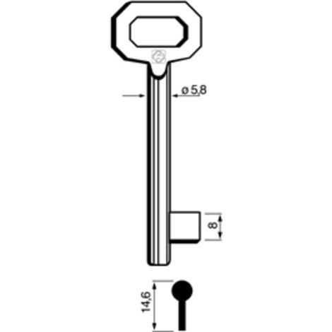 SILCA 5010 CHIAVE PATENT PASSEPARTOUT CORTA BRONZATA Q.TA 5
