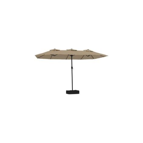 Parasol à double tête avec LED taupe 449x245 (1/5)