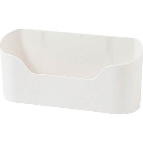 Lot de 2 organiseurs de porte d'armoire de cuisine auto-adhésifs blancs pour armoire, salle de bain, réfrigérateur, petits objets (1/5)