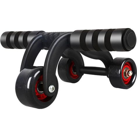 Roue abdominale à 3 roues Avec frein et tapis pour les genoux – Antidérapante et silencieuse pour un entraînement abdominal efficace (1/4)