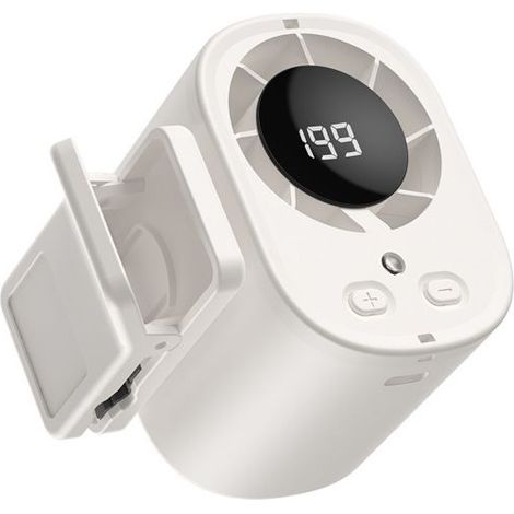 Ventilateur portable à pince blanc - Accessoire rafraîchissant et rechargeable pour l'été Matériau ABS, fonctionne sur piles, rafr (1/5)