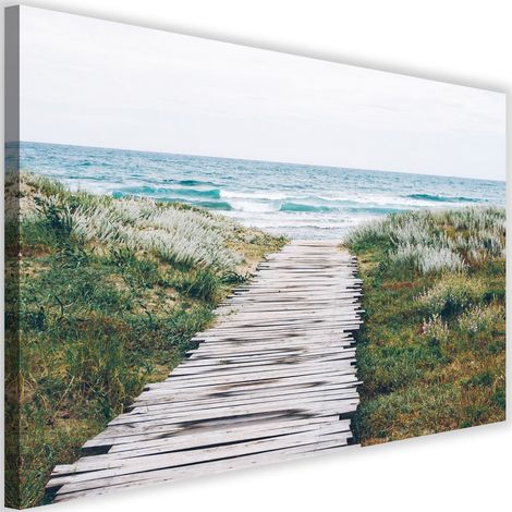 Tableau sur toile Chemin vers la plage Mer Nature 60x40 (1/5)