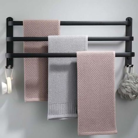 60 cm Handtuchhalter fürs Badezimmer, Wandmontage, freistehender Handtuchhalter, Badezimmeraccessoire, Handtuchhalter zum Anbringen ohne Bohren