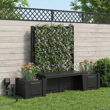 vidaXL Panchina da Giardino Kopenhagen Antracite 173 x 49 x 135,5
