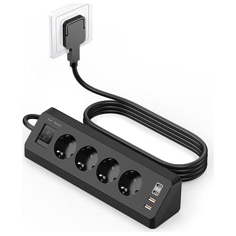 Prise d'angle Prises USB Multiples Interrupteur câble pour Cuisine (1/5)