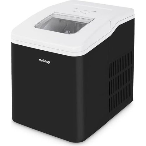 Machine à glaçons 12 kg – Réservoir 2,2 L – Puissance 120 W – Bac amovible avec hublot – Indicateur absence d'eau – Weasy