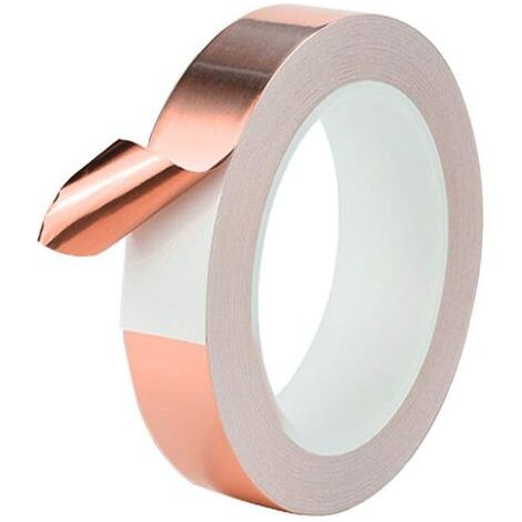 30MX20mm Premium Cuivre Feuille Adhésif Ruban avec Adhésif Conducteur, pour Blindage EMI, Artisanat, Anti-limaces, Réparations Electriques, Circuits Papier (1/3)