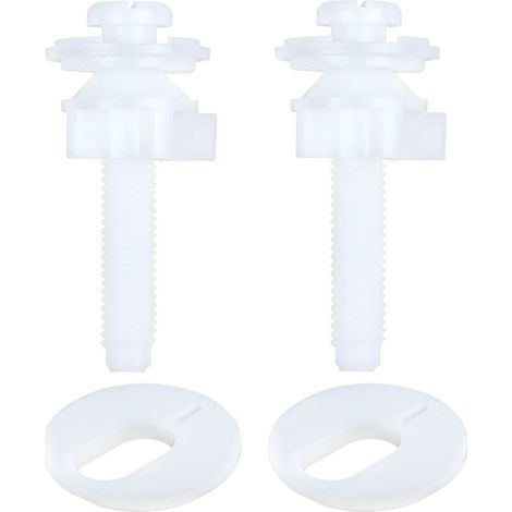 Boulons de fixation pour abattant de WC, vis de charnière avec rondelles Kit de remplacement de boulons pour abattant de WC, kit (1/4)