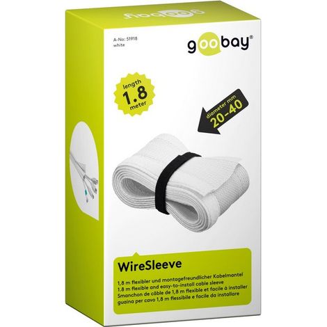 51918 Goobay WireSleeve Blanc - Manchon de câble flexible - 1.8 m (1/3)