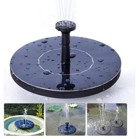 Fontaine d'eau Suspendue Solaire - Piscine Jardin arrosage submersible 2.0W batterie (1/2)