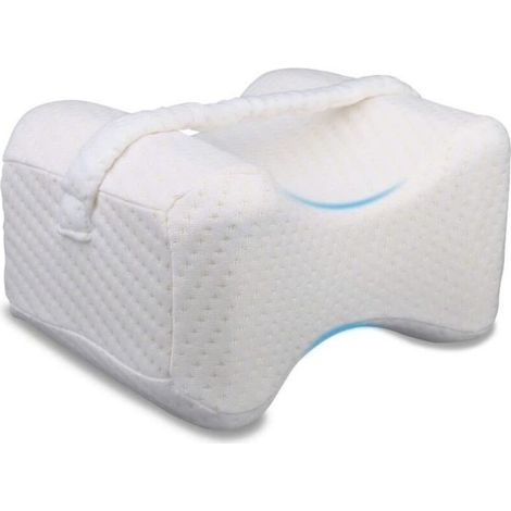 Orthopädisches Kniekissen, Kniekissen aus Memory-Schaum, ergonomisches Beinkissen, Weiß – Rechteckig
