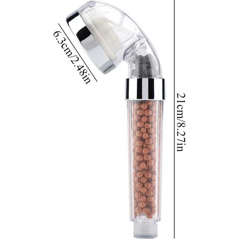 Pommeau de douche LED à ions négatifs avec thérapie magnétique et matériau domestique à motifs, élimination du chlore. (1/5)