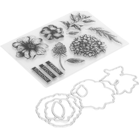 Transparente TPR-Siegelfolie mit Blumenmuster zur Kartenherstellung und zum Dekorieren von Fotoalben und Scrapbooks. (1/5)