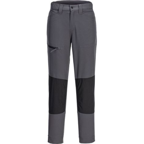 Pantalón de trabajo tejido elástico pernera ajustable, mujer WX2 Stretch CD887 34 pulgadas Gris metálico
