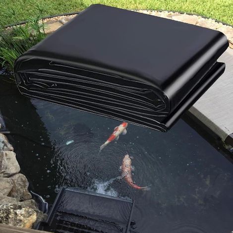 Bâche imperméable noire premium bassins 4x6 5x8 6x10 8x12 10x15 Idéale