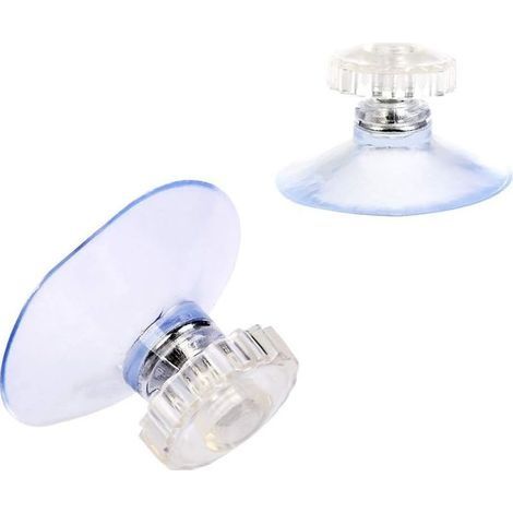 Lot de 20 Petites Ventouses Transparentes avec écrous moletés Ø 45 mm, Ventouses Plastiques pour Porte-brosseé Dents, Support de Douche, Boéteé Savon (1/5)