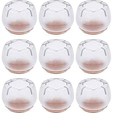 Patins Chaise - Silicone Souple 12 à 16 mm - Protection Sol Parquet Carrelage - Lot de 40 Pièces