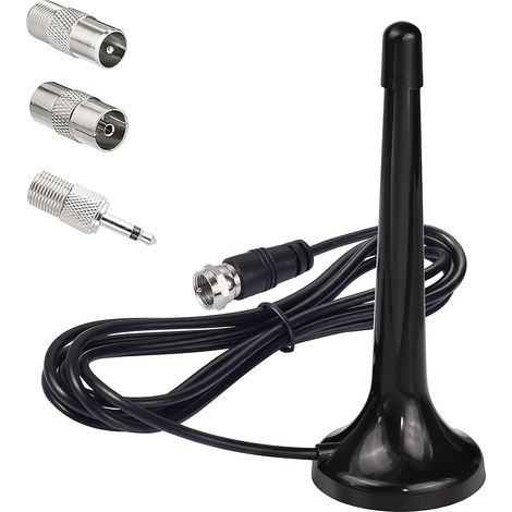 Antenne DAB FM - 3 M Câble - Base Magnétique - Rétractable - Pour Systèmes Hi-Fi Radio Tuner Récepteur