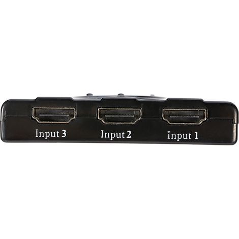 Boîtier Commutateur HDMI 3 Ports Noir pour Écrans Multiples avec Auto-Switch et Splitter 1080P (1/5)