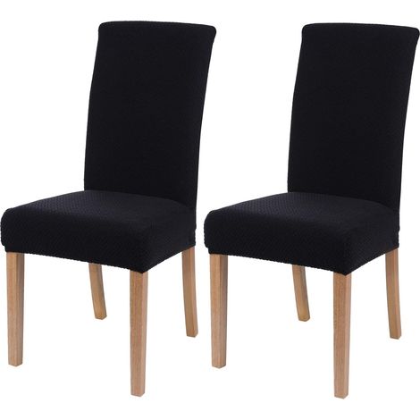 Housse De Chaise - Extensible Spandex Polyester 85% Élasthanne 15% - Pour Chaises Parsons Salle À Manger Cuisine Hôtel - Lot De 4 Beige (1/5)