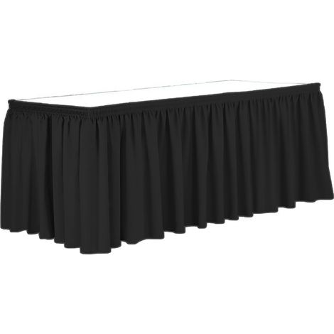 Bankett-Catering-Tischvolant, schwarzer Skirting, 5,65 m