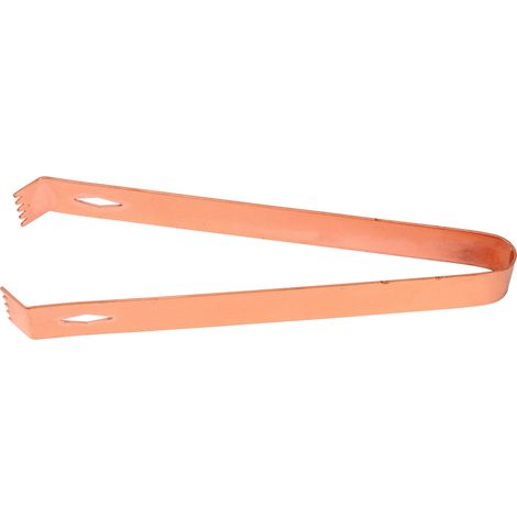Pince à glaçons en acier inoxydable plaqué cuivre pour bar - Forme losange épais (1/5)