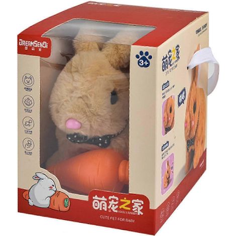 Chiot robot, Mon chiot robot réaliste Milow Peluche ours en peluche marchant réaliste avec boîte (Lapin brun) (1/4)
