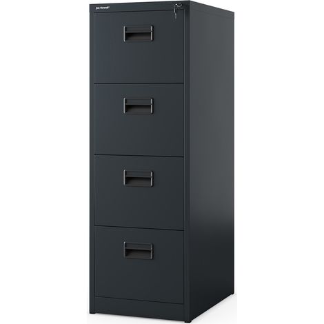 Aktenschrank mit 4 Schubladen SARA V4, 460 x 1320 x 620 mm, anthrazit