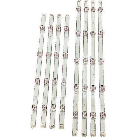 Barra de retroiluminación LED, 977 mm de largo, 9 LED (6V), compatible con varios modelos de TV, juego de 8 piezas, configuración tipo A y B. (1/5)