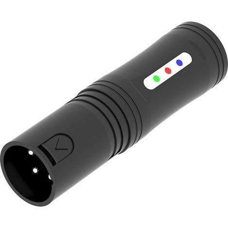 Ortviai Testeur de Câble DMX512 – Détecteur de Continuité pour Câbles DMX, Compact et Robuste, Noir