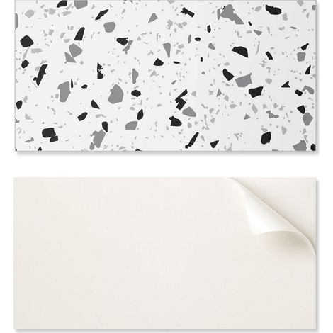 Revestimiento mural de vinilo autoadhesivo con estampado de piedra abstracta de 100x50 cm