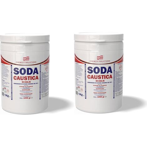 2X1KG SODA CAUSTICA SCAGLIE STASA GLI SCARICHI , SVERNICIA E NON DANNEGGIA CHEMICA SOLUTIONS