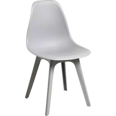 Silla de Comedor Nordik Elegante Asiento y Patas Gris Color 46,5x82x39cm Comedor Oficina Salón Teletrabajo Cocina Gris Cocina Salón Hostelería - ORION91oficial® (1/5)