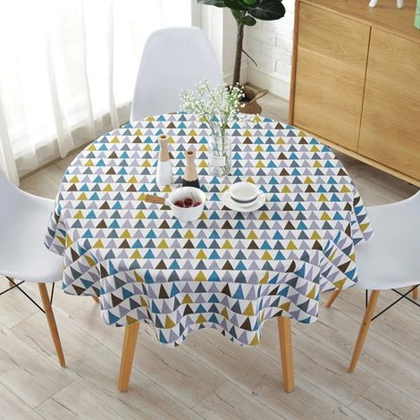 tela cerata - tovaglia - tovaglia rotonda 120 cm lavabile tovaglia decorativa per interni casa vacanze festa di Natale picnic sala da pranzo (1/5)