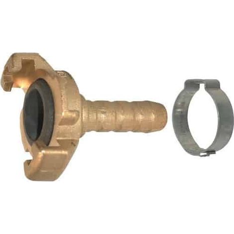 Lacme – Raccord rapide symétrique à passage direct – Ø int. 12-13 mm – Type pompier – Livré avec collier de serrage (1/4)