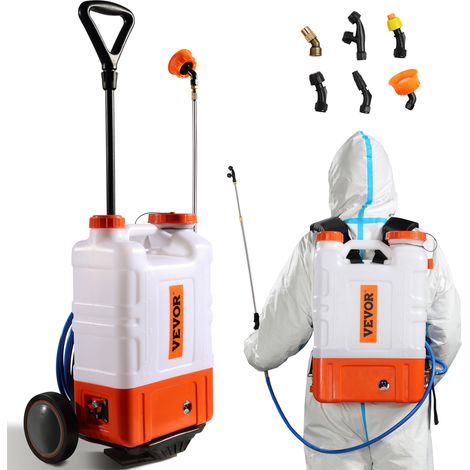 VEVOR Spruzzatore a Zaino Alimentato Batteria Ruota Serbatoio 15 Litri 0-94PSI (1/5)