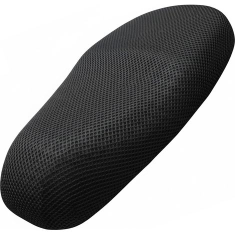 Coussin De Selle Universel pour Moto, en Polyester Noir, Longueur 76-85 Cm, Largeur 45-50 Cm. Housse De Selle Amortissante Et Antidérapante (1 Pièce). (1/5)