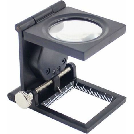 Vente chaude-Loupe sur pied Loupe de lecture à compartiments 10X avec éclairage LED Loupe de table pliable Loupe de travail Loupe pour personnes âgées, inspection, réparation, artisanat et pas,de DEBU (1/5)