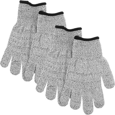 2 paires de gants de sécurité anti-coupures et de manchons de protection, adaptés à la cuisine et au jardin.