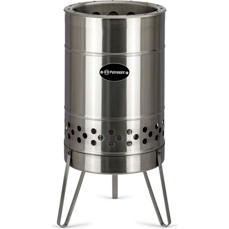 Petromax Pyron Feuertonne Grilltonne aus Edelstahl 44,5 x 44,5 x 75 cm (1/5)